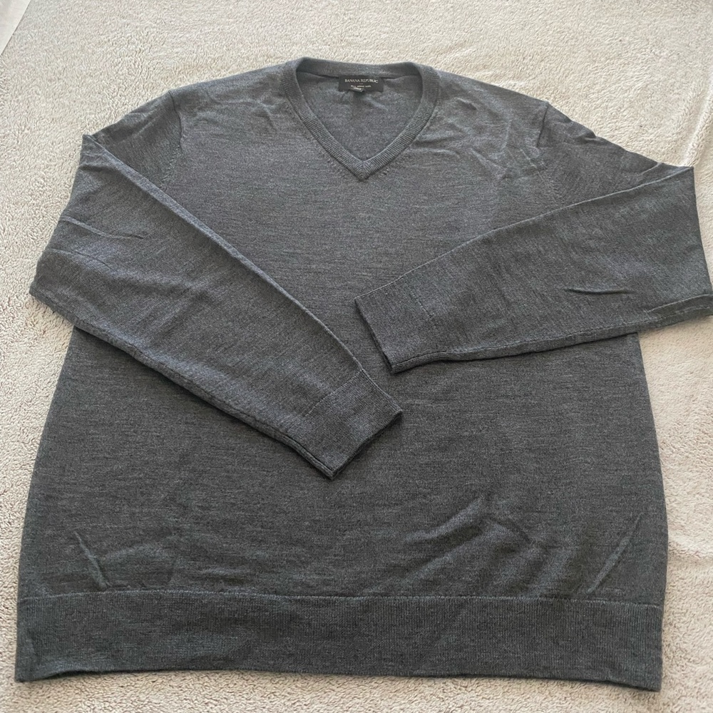 Merino wool v-neck sweater